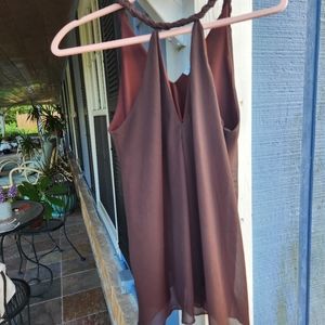 3 RUBY SIZE S LINED WITH SHEER OVERLAY BRAIDED STRAPS